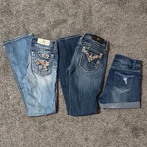 Miss Me Women's Blue Boot Cut Jeans Set